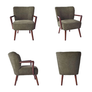 <span class=keywords><strong>Poltrona</strong></span> Singola CARLFORD in Stile <span class=keywords><strong>Vintage</strong></span> con Braccioli e Gambe in Legno per Soggiorno, <span class=keywords><strong>Camera</strong></span> <span class=keywords><strong>da</strong></span> Letto, Sala <span class=keywords><strong>da</strong></span> Pranzo o Uso Alberghiero - Product Image 3