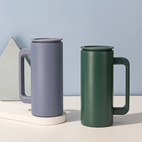 Mug de voyage en acier inoxydable 350 ml, mug isotherme pour yerba maté avec poignée, logo personnalisé