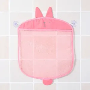 Bolsa de malla al por mayor para juguetes de baño con ventosas, diseño de dibujos animados (tiburón, conejo, oso), organizador de malla de secado rápido para niños - Product Image 6