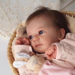 Muñecas Bebé <span class=keywords><strong>Reborn</strong></span> Realistas de 18 Pulgadas 48 cm Cuerpo Completo de Silicona Niña <span class=keywords><strong>Ojos</strong></span> <span class=keywords><strong>Abiertos</strong></span> Hechas a Mano para Niños - Product Image 4