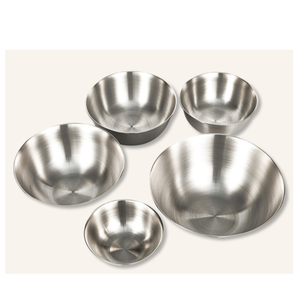 DFU0175 Tazón de mezcla de acero inoxidable SUS 304, tazón para ensalada, batidor de huevos y recipiente profundo para mezclas frías con medidas - Product Image 3
