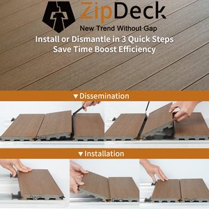 <span class=keywords><strong>2025</strong></span> Trending Anti-Slip Zipdeck No Gap Composiet Decking Click-Installeer Outdoor <span class=keywords><strong>Wpc</strong></span>-Terrassysteem Voor Tuinkeuken Park - Product Image 2