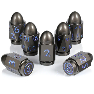 Dados de juego de rol <span class=keywords><strong>D</strong></span>&<span class=keywords><strong>D</strong></span>, dados poliédricos DND de metal, juego de 7 dados de metal tipo bala para Dungeons and Dragons - Product Image 3
