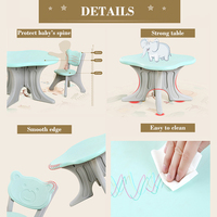 Yoofeel — meuble rétractable en plastique pour enfants, chaise et bureau d'étude avec tiroirs, simple