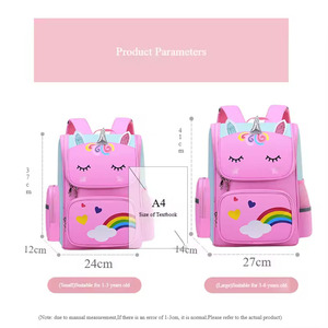 Cartoon Schoolbag Waterproof Kindergarten Children's <strong>Backpack</strong> Zipper Closure with <strong>Front</strong> Chest Buckle - Product Image 2
