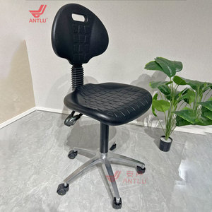 Antlu Laborhocker Stahlkonstruktion PU-Schaum-Sitz Laborstuhl mit Netzrückenlehne und Rollen - Product Image 2