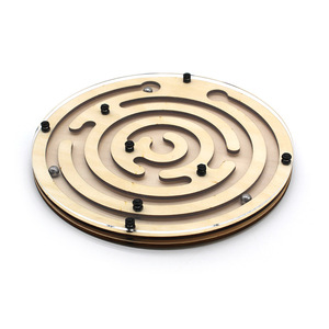 Juego de laberinto de madera con bolas, juguete educativo de control manual con formas geométricas para niños, kit de aprendizaje de ciencia e ingeniería para edades de 4 a 6 años - Product Image 2