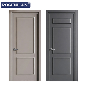 <span class=keywords><strong>Puerta</strong></span> Interior de Madera Precolgada Impermeable para Baño Rogenilan, Puertas Batientes de Madera con Cerradura - Product Image 5