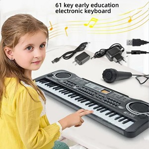 61 Key Bàn Phím Điện Tử Đồ Chơi Cho Trẻ Em Đa Chức Năng Nhạc Cụ USB Mic Nhựa Đàn Piano Khởi Động Đồ Chơi - Product Image 2