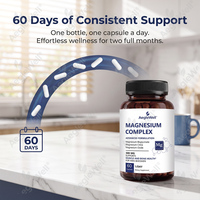 AegleWell Complexe de Magnésium en Capsules – Mélange Total de Bisglycinate, Citrate et Oxyde de Magnésium, Favorise la Récupération Musculaire, la Santé Osseuse et le Sommeil