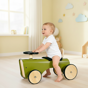 Trattore Giocattolo Ecologico in Legno per Bambini, Bicicletta a Quattro Ruote per l'Equilibrio, per Bambini e Bimbi Piccoli da 1-3 Anni - Product Image 1
