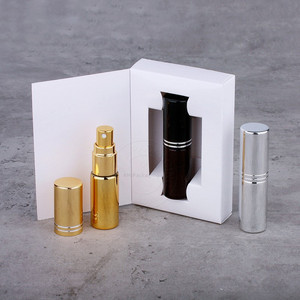 Wholesale 5ml Custom Logo <b>Mini</b> <b>Spray</b> <b>Bottle</b> Travel UV Glass Gold Silver Black Perfume <b>Spray</b> <b>Bottle</b> empty perfume <b>bottle</b> with box - Product Image 2