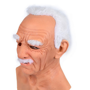 Venta caliente Halloween Script Kill White Hair White Beard Old Man Mask Fun Mask of Horror Spooky Latex Party Props Mask - Product Image 3