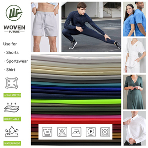 Shaoxing Wovenfuture 100d 120gsm Tela Jurly Novak Tejido <span class=keywords><strong>Niki</strong></span> Short Polyester Vêtements <span class=keywords><strong>de</strong></span> sport Stretch 4-Way Stretch Microfibra Fabric - Product Image 2