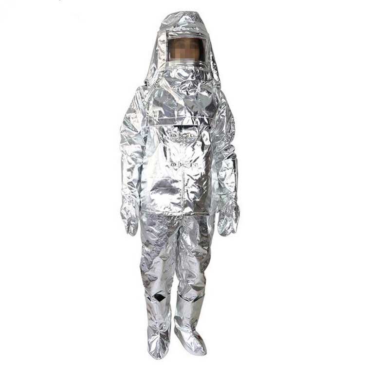 Ppe Zilver Hoge Temperatuur Resistente Aluminiumfolie Warmte-Isolatie Kleding Anti Brandvertragende Brandwerende Kleding