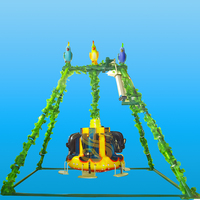 Manège Mini Pendule d'extérieur à LED pour 6 personnes, petite attraction de frisson, équipement de parc d'attractions et de fête foraine, en promotion
