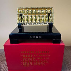 Juego de regalo de ábaco dorado, soporte de estilo chino, adorno decorativo para la apertura de negocios u oficina - Product Image 3