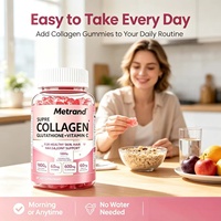 Gummies de collagène Metrand avec vitamine C et biotine, soutien pour la peau, les cheveux et les ongles, complément alimentaire beauté au collagène pour femmes