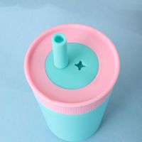 Nuevo vaso aislado al vacío de acero inoxidable con aislamiento de botella de agua para niños de viaje OWA de 12oz con pajita Flexible resistente a derrames