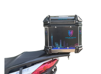 Support de coffre de moto en alliage d'aluminium TORST Haojin SY02-WX avec capacité de 45L, installation facile, système de coffre pour scooter, boîtes arrière