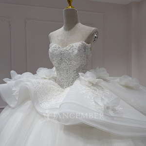 Xx74 Appliques Wedding Dresses For Women <b>Bride</b> Romantic Lace Flower Boho Bridal <b>Gown</b> Vestidos De Novia Boda Jancember - Product Image 3