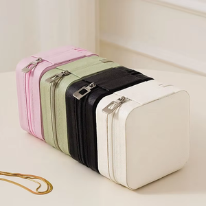 Nuevo Estuche de Joyería de Piel Sintética con Cierre y Logotipo Personalizado, Mini Caja para Collares y Pendientes, Ideal para Viajes - Product Image 3