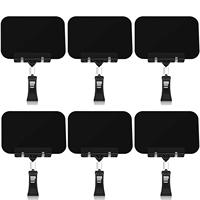 Tableau noir rectangulaire double face en plastique miniature avec clips et tableau d'affichage pour étiquettes alimentaires