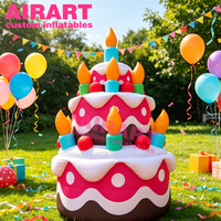 Aufblasbare Werbeplakatidee für Dessertläden: großer Kuchenballon, aufblasbarer Cupcake für die Dekoration von Food Festivals