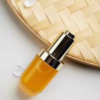 Emballage cosmétique personnalisé, flacon compte-gouttes en verre électro-plaqué de 30 ml avec changement de couleur progressif, pompe à pression, huile essentielle