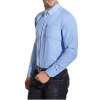 Kemeja Pria Slim Fit Lengan Panjang Oxford Ukuran Besar Kasual Musim Panas Kemeja Kancing untuk Pria Kemeja Kerja Formal