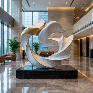 Large Custom Color Painted 2mm Thick Stainless Steel Circular Ring Statue Modern Weatherproof Abstract Art Outdoor Decoration - Product Image 1