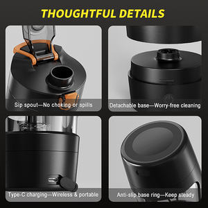 जिम-पोर्टेबल और रिचार्जेबल के लिए इलेक्ट्रिक प्रोटीन शेकर बोतल मिक्सर 25701 - Product Image 5