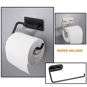 Kendinden Yapışkanlı Paslanmaz Çelik Tuvalet Kağıdı Tutucu Sondaj Yok Duvara Monte Rulo Kağıt Tutucu Otel Ev için Banyo Doku Rafı - Product Image 5