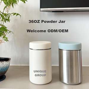 נירוסטה תזונה אבקת אחסון אחסון יכול שייקר בקבוק מדידה מדליפות סקופ-הוכחה ידידותית לסביבה תוספת חלבון - Product Image 2