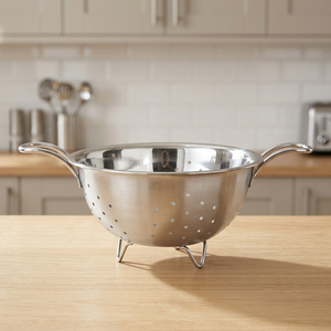 Stainless Steel Colander With Dual Handles And <b>Stand</b> Durable Kitchen Strainer For <b>Vegetables</b> And Pasta - Product Image 4