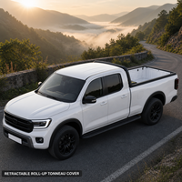Couverture de benne rigide à trois volets profil bas noir mat, fixation sans perçage par serre-câble pour GMC Sierra 1500 6.5FT OEM ODM