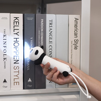 Mini lampe torche en silicone Panda, rechargeable par USB, lumière d'urgence nocturne, porte-clés, lampe torche pour enfants, cadeau