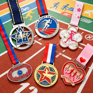Medaglia Personalizzata per Maratona, 5K, 10K, Mezza Maratona, Premio per Chi Supera la Gara con Nastro, Ricordo per Atleti, Souvenir per Eventi Sportivi - Product Image 4
