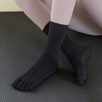 Chaussettes de yoga d'intérieur Chaussettes antidérapantes Chaussettes Pilates pour les doigts