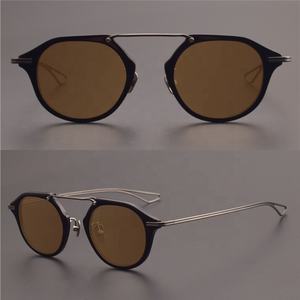 Gafas de Sol de titanio y acetato a la moda para hombre, gafas de sol de lujo de alta calidad con logotipo personalizado, gafas de sol de diseñador Unisex - Product Image 2