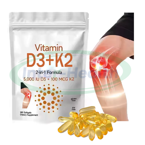 Ausreson OEM ODM Vitamine D3 5000iu Softgel Complément pour les articulations osseuses Marque privée MCG Vitamine D3 K2 Softgel - Product Image 1