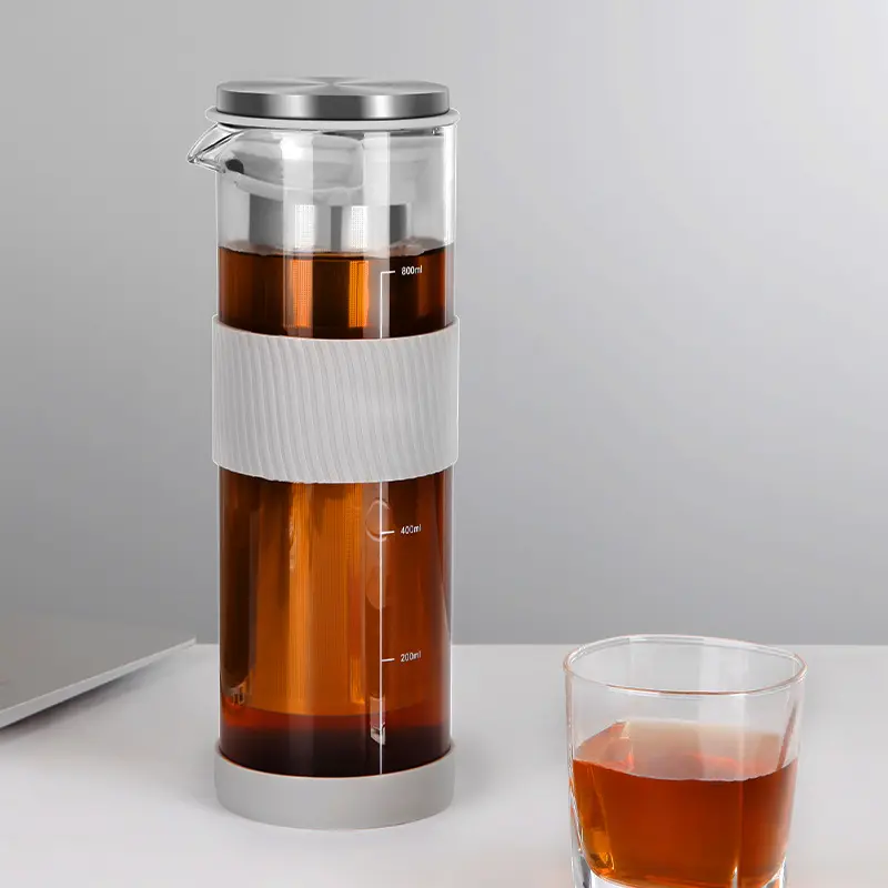 27Oz 800Ml el yapımı yeni soğuk demlemek sürahi cam kahve makinesi kahve & çay takımları paslanmaz çelik süzgeç ile