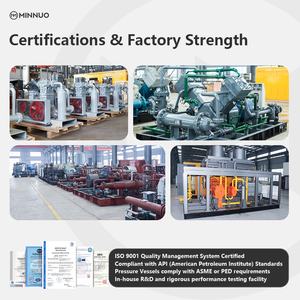 Compresseur de suralimentation à haute <span class=keywords><strong>pression</strong></span> Minnuo pour pétrole et gaz | Robuste, fiable pour le forage, les tests de pipelines et l'inertage - Product Image 5