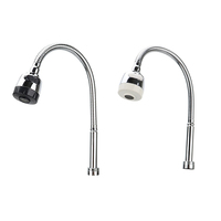 Robinet de cuisine en acier inoxydable durable avec bec pivotant et tuyau flexible, fabriqué en usine