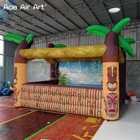 Tente de pub gonflable 3mLx2.5mHx3mH, cabine de bar Tiki gonflable portable pour jardin, plage, fête et événement.