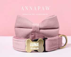 ชุดสายจูงสุนัขและปลอกคอสุนัขหนังติดหมุดแบบยุทธวิธีส่วนบุคคลแท็กสัตว์เลี้ยงแบบกำหนดเอง-ของขวัญแต่งงานและวันเกิดสุดหรู - Product Image 2