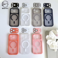 Coque de téléphone antichoc et anti-traces de doigts en TPU+PC avec double objectif amovible, design magnétique de luxe et motif ondulé