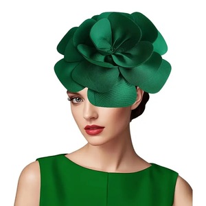 Pasador de <span class=keywords><strong>Pelo</strong></span> Exagerado con Diseño de Camelias, 100% Algodón, de Lujo, para Mujer, para Fiestas de Invierno - Product Image 1