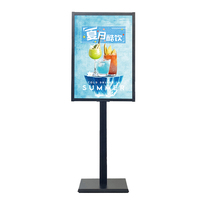 Support de signalisation extérieur robuste et résistant au vent, double face, avec base à eau et ressorts, pour publicité sur trottoir