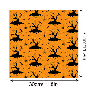 WW193 Halloween thème Scrapbook papier Orange citrouille <span class=keywords><strong>fond</strong></span> papier pour salle de classe <span class=keywords><strong>tableau</strong></span> <span class=keywords><strong>noir</strong></span> Journal fournitures - Product Image 3